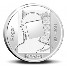 Belgica 20€ 100 anos Roger Raveel Prata Proof 2021 